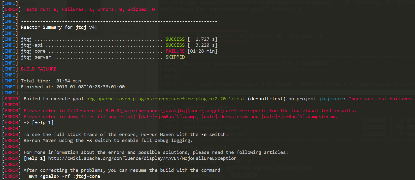 jumpthequeue testing maven